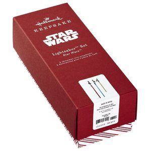 New! Star Wars Metal Lightsabers Hallmark Keepsake Ornament Set 2019 Vader Yoda